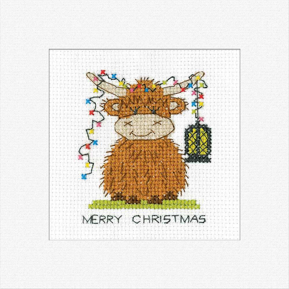 Highland Lantern Cross Stitch Card - Heritage Crafts