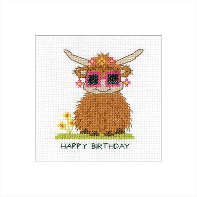 Highland Sunglasses Cross Stitch Card - Heritage Crafts