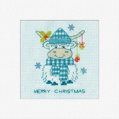 Frosted Highland Tartan Cross Stitch Card - Heritage Crafts