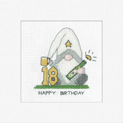 18th Birthday (Green) Cross Stitch Card - Heritage Crafts