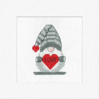 Love Cross Stitch Card - Gonk - Heritage Crafts