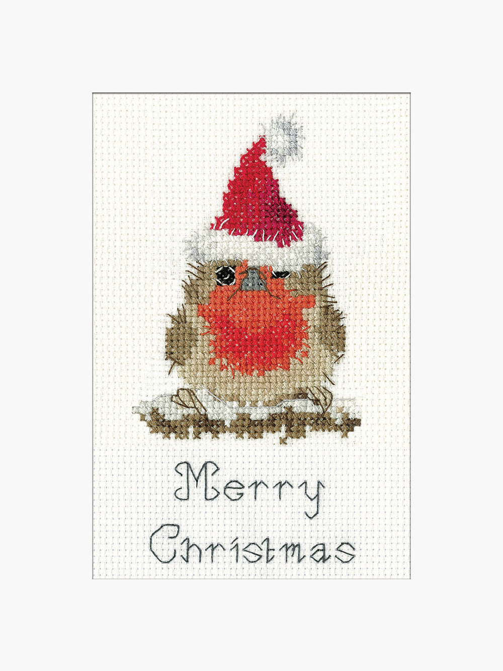 Festive Rufus Cross Stitch Card - Heritage Crafts