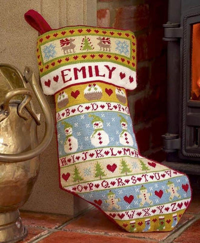 Gingerbread Man Stocking Tapestry Kit Historical Sampler Company