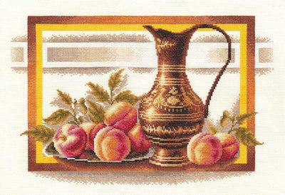 Still Life with Peaches Cross Stitch Kit ~ PANNA