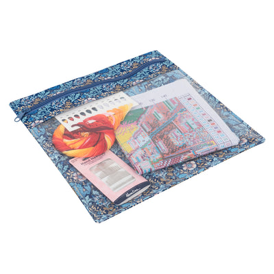 Woodblock Floral Project Pouch - Hobby Gift