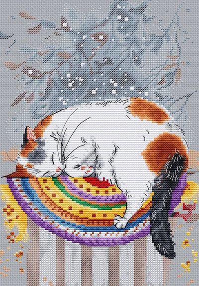Heating  (Cat) Cross Stitch Kit ~ HobbyJobby
