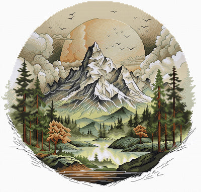 Mountains Cross Stitch Kit ~ HobbyJobby