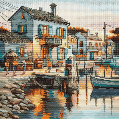 Fisherman's Town Cross Stitch Kit ~ HobbyJobby