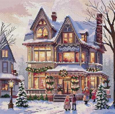 Christmas Holidays Cross Stitch Kit ~ HobbyJobby