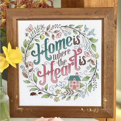 Home is Where the Heart is Cross Stitch Kit Historical Sampler Co