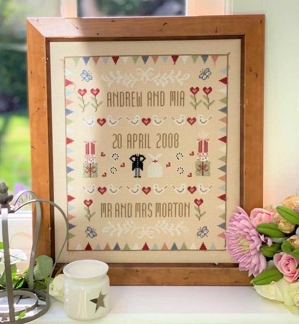 Horseshoe Wedding Sampler Cross Stitch Kit Historical Sampler Co