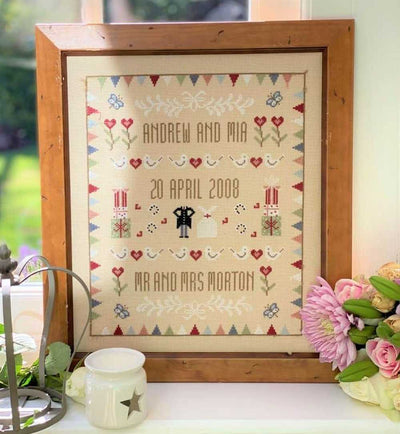 Horseshoe Wedding Sampler Cross Stitch Kit Historical Sampler Co