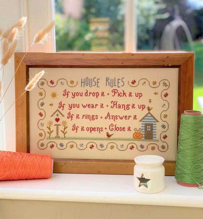 House Rules Cross Stitch Kit Historical Sampler Co