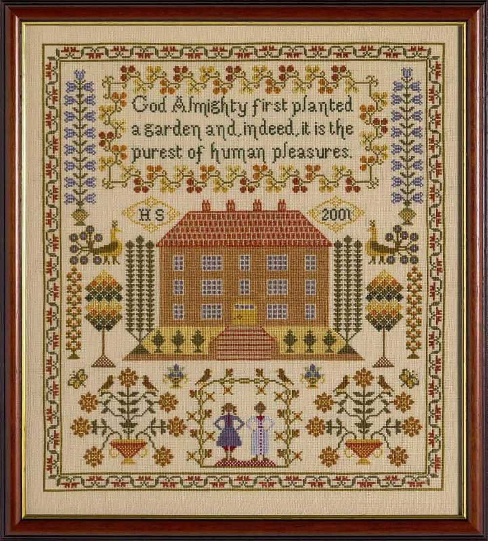 House Sampler Cross Stitch Kit Historical Sampler Co