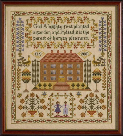 House Sampler Cross Stitch Kit Historical Sampler Co