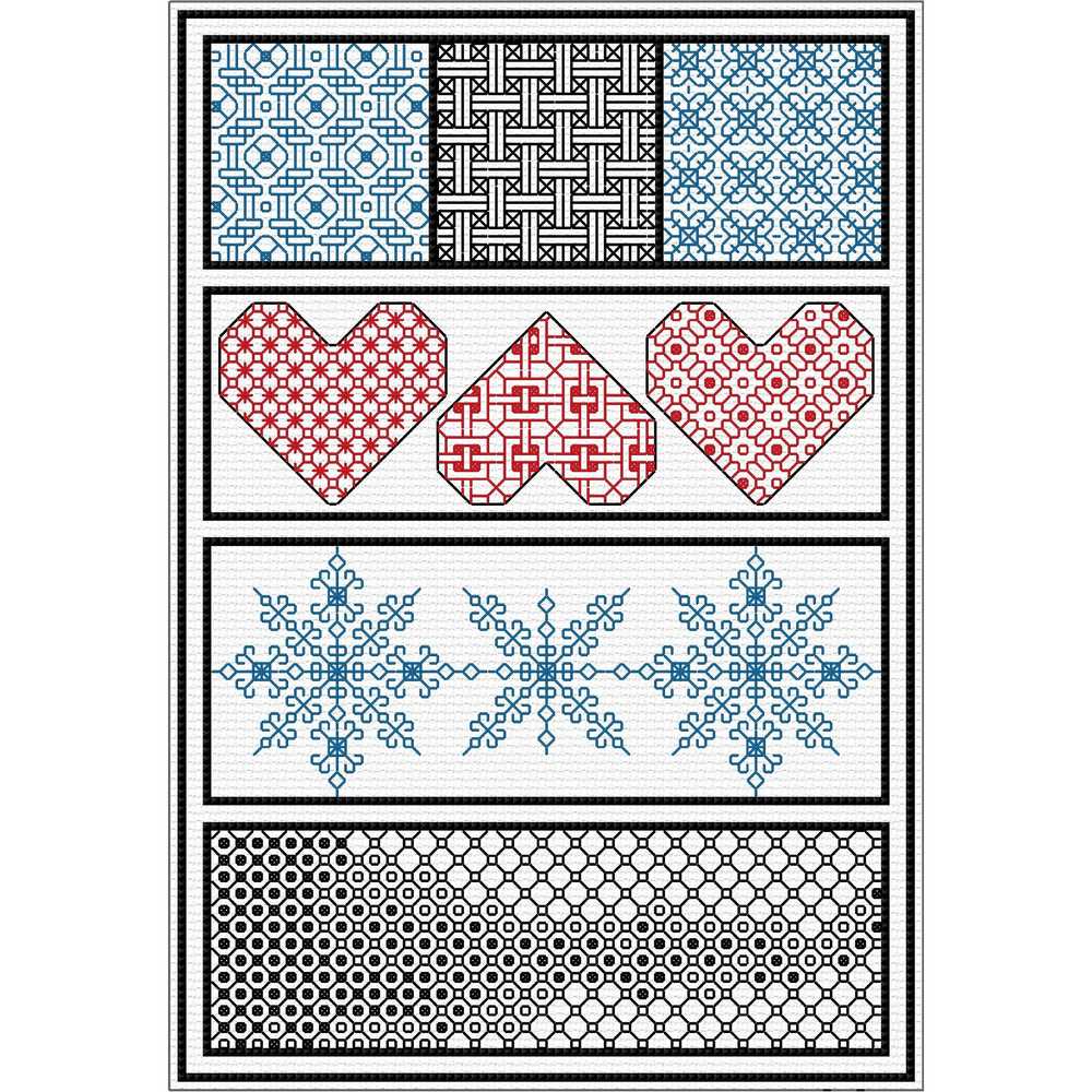 Introduction to Colour and Shape Blackwork Kit - Doodlecraft Design