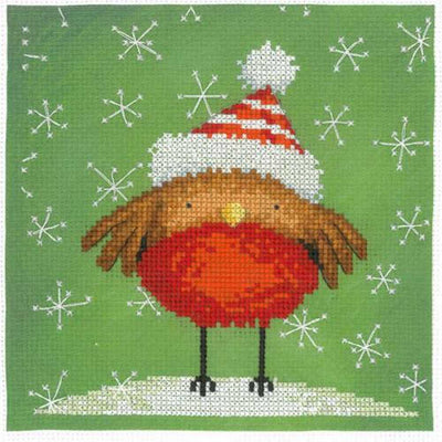 Creative World of Crafts - Robin Red Breast Cross Stitch Kit