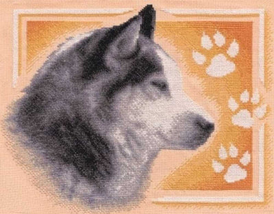 Siberian Husky Cross Stitch Kit ~ PANNA