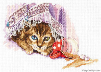 Naughty Cat Cross Stitch Kit ~ PANNA