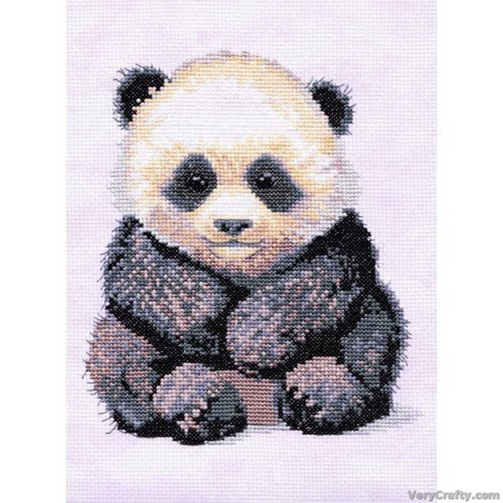 Creative World of Crafts - Animal Magic Panda Cub Cross Stitch Kit
