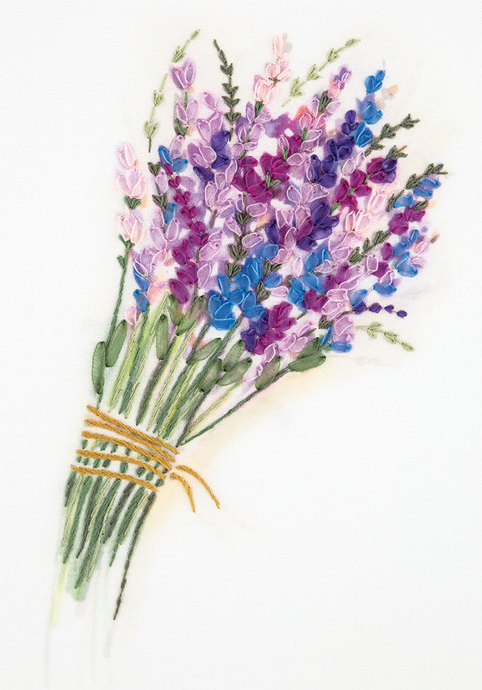 Lavender Bunch Ribbon Embroidery Kit ~ PANNA