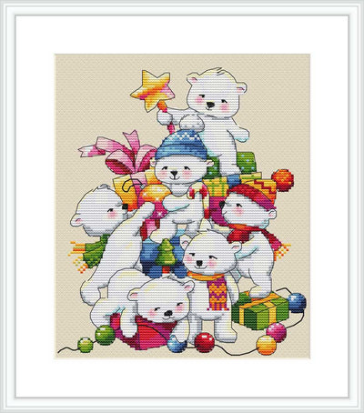 Christmas Bears ~ Merejka Cross Stitch Kit