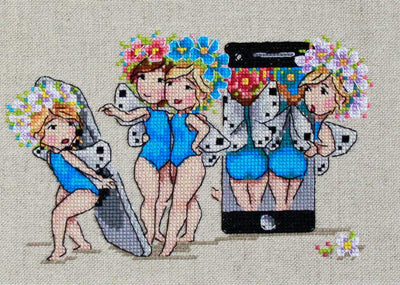Selfie Cross Stitch Kit ~ Merejka