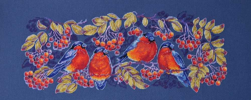 Bullfinches Cross Stitch Kit ~ Merejka