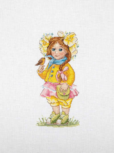 Spring Girl Cross Stitch Kit ~ Merejka