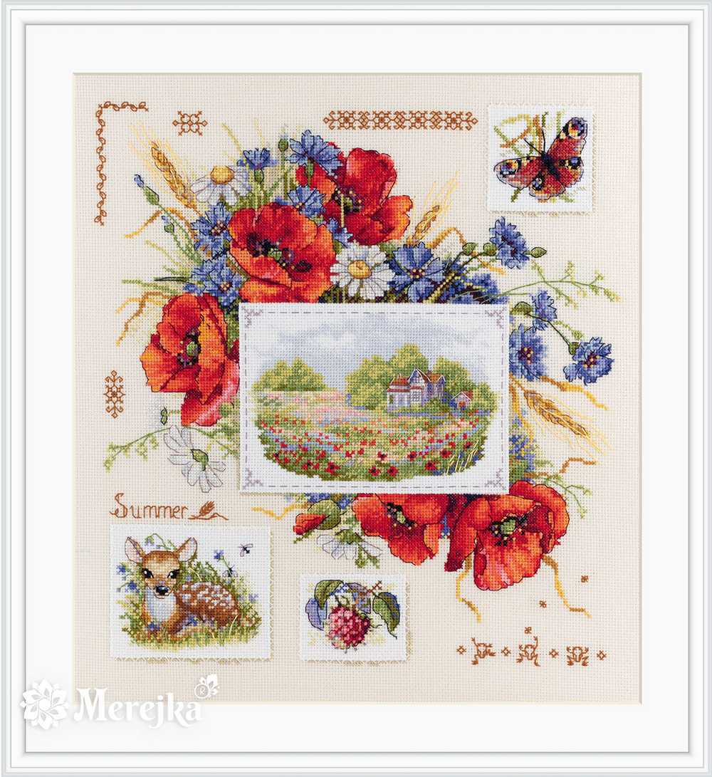 Summer Sampler Cross Stitch Kit ~ Merejka