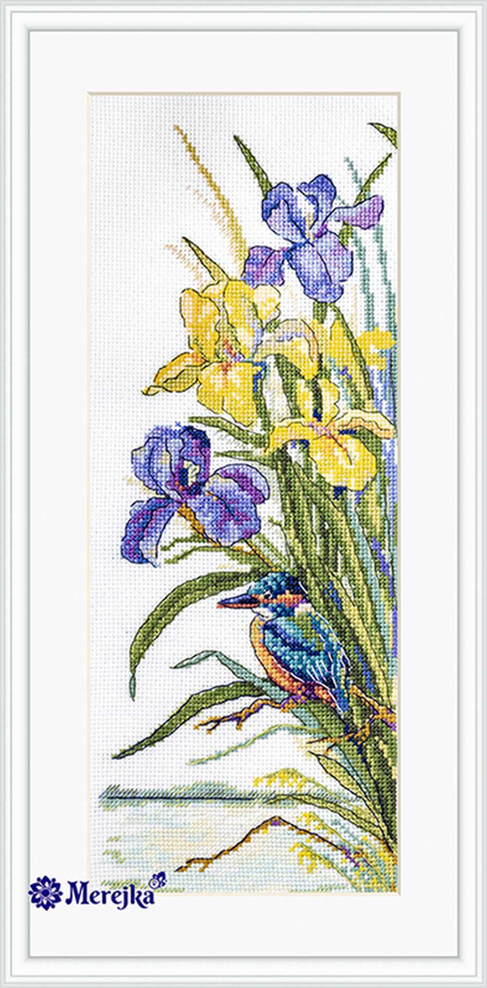Kingfisher Cross Stitch Kit ~ Merejka