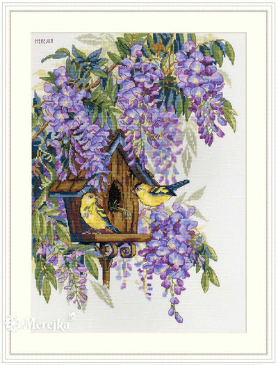 Wisteria Cross Stitch Kit ~ Merejka