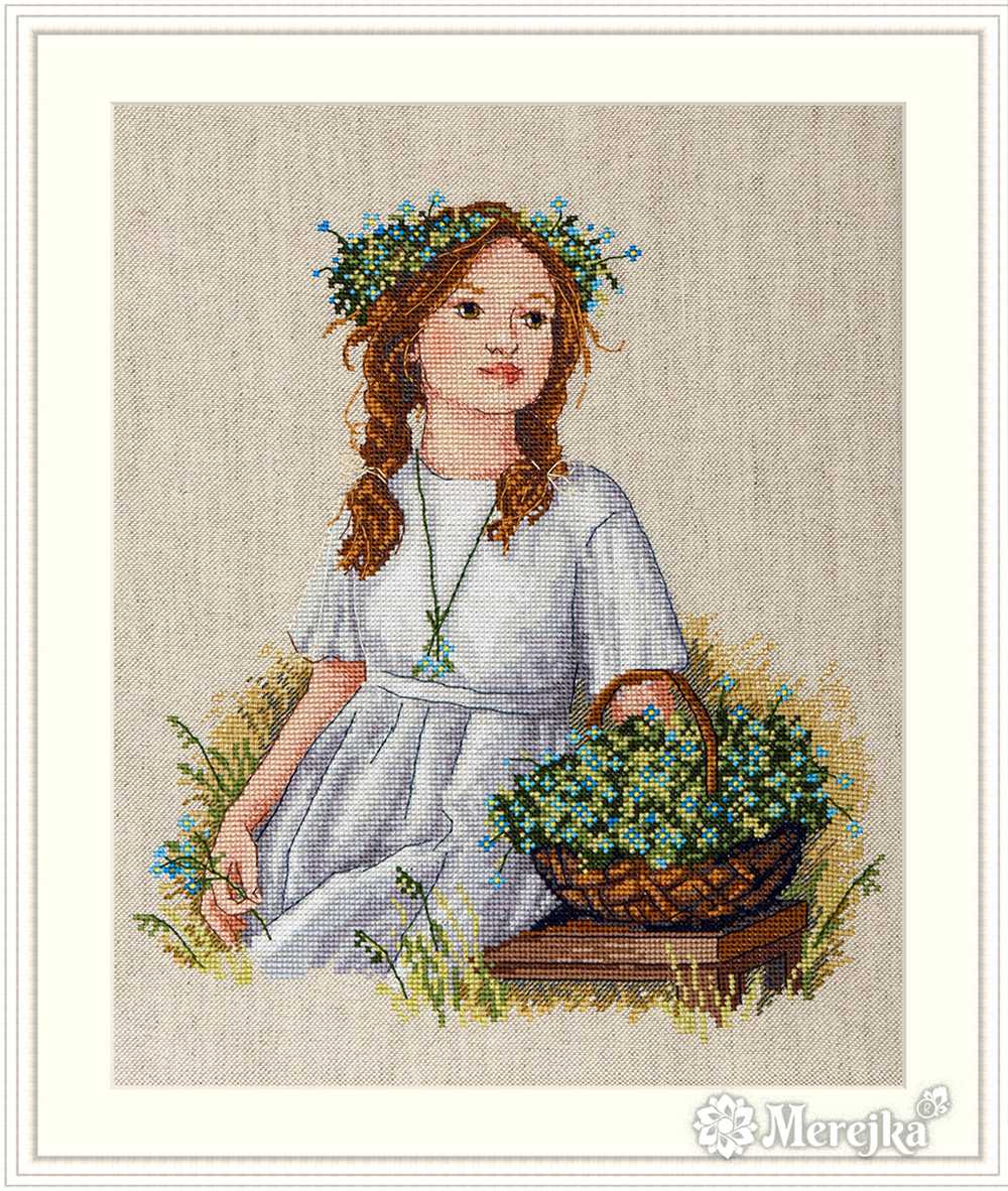 Forget-Me-Not Cross Stitch Kit ~ Merejka