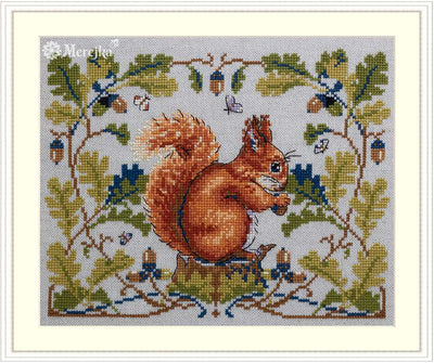 Squirrel Cross Stitch Kit ~ Merejka