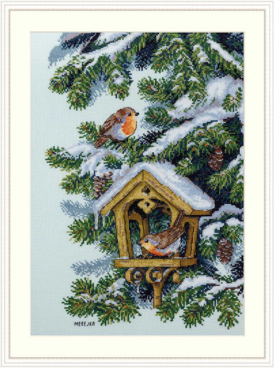 Robins Christmas ~ Merejka Cross Stitch Kit