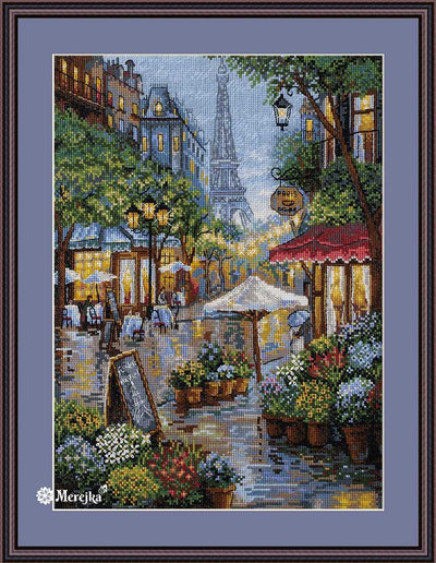 Rainy Paris Cross Stitch Kit ~ Merejka