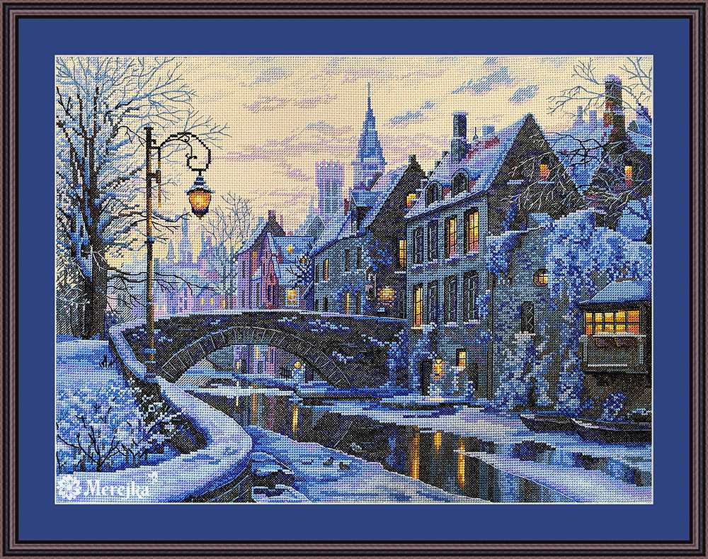 Winter Evening Scenes Cross Stitch Kit ~ Merejka