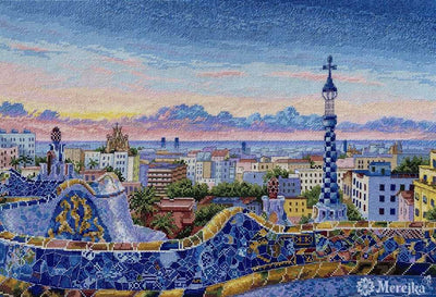 Barcelona Park Guell Cross Stitch Kit ~ Merejka
