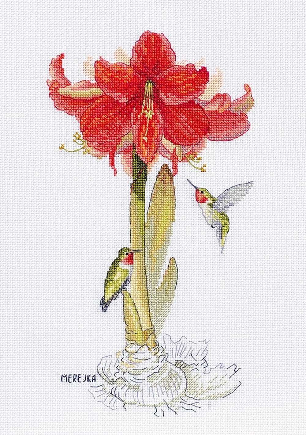 Amaryllis Cross Stitch Kit ~ Merejka