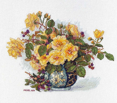 Roses and Berries Cross Stitch Kit ~ Merejka