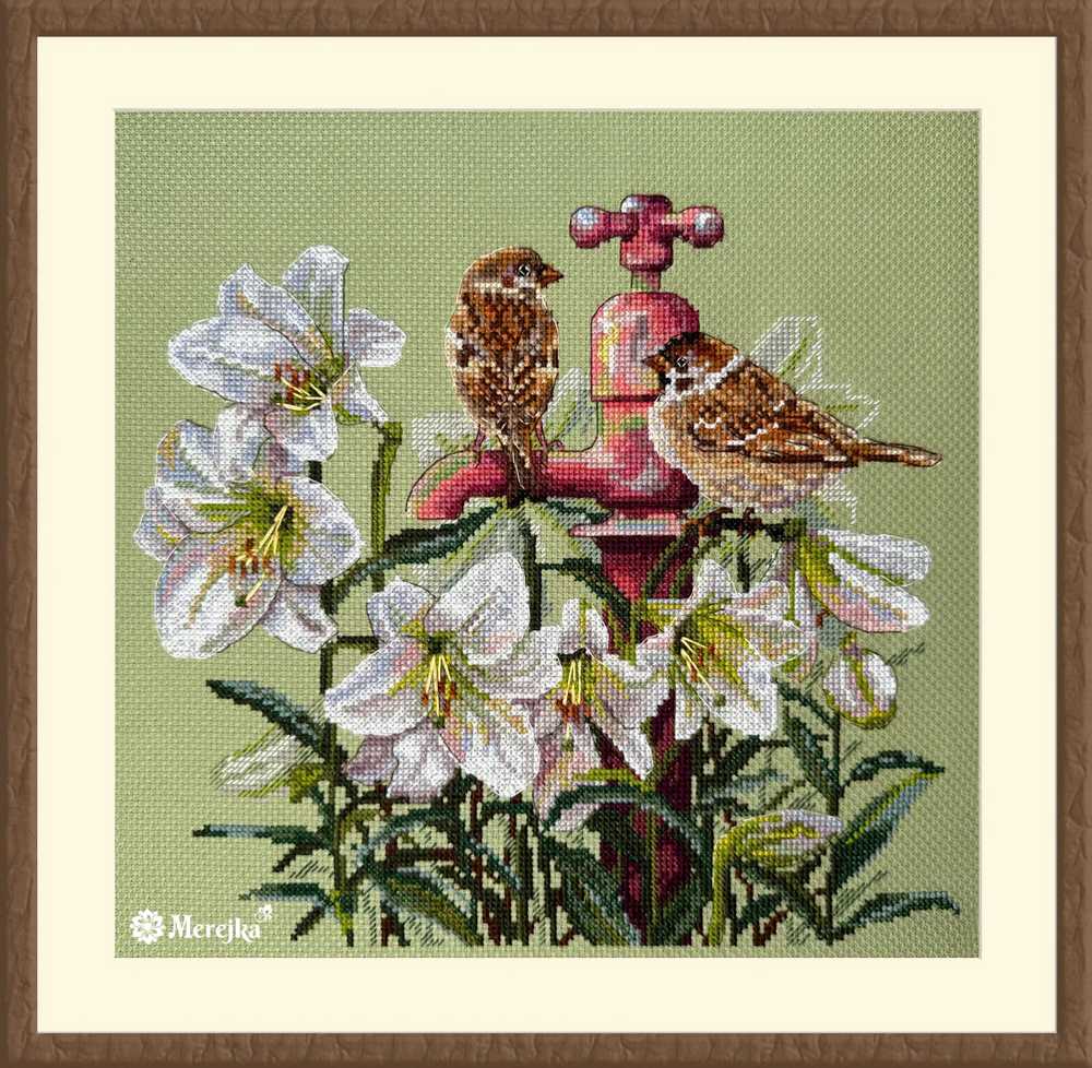 Among the Lilies Cross Stitch Kit ~ Merejka