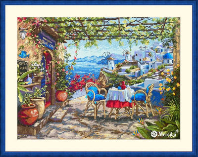 Santorini View ~ Merejka Cross Stitch Kit