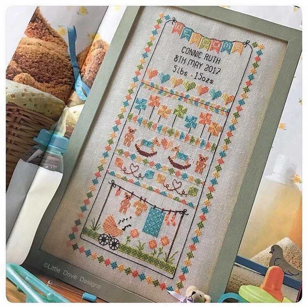 Little Dove Designs Cross Stitch Kit - Baby Bunting