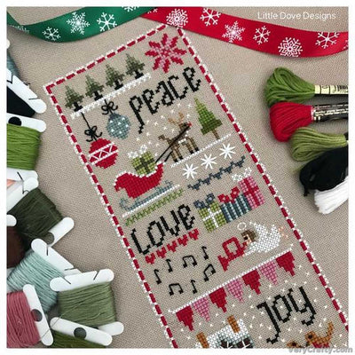 Little Dove Designs Cross Stitch Kit - Christmas Wishes (Taupe)