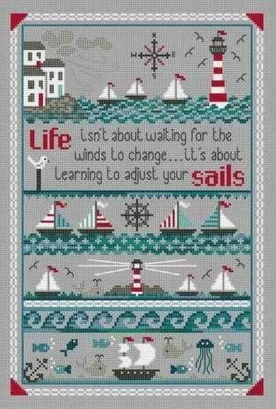Little Dove Designs Cross Stitch Kit - Adjust Your Sails