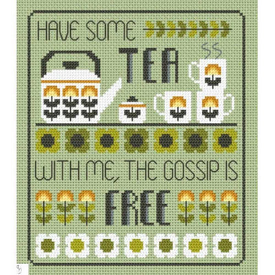 Little Dove Designs Cross Stitch Kit - Tea and Gossip