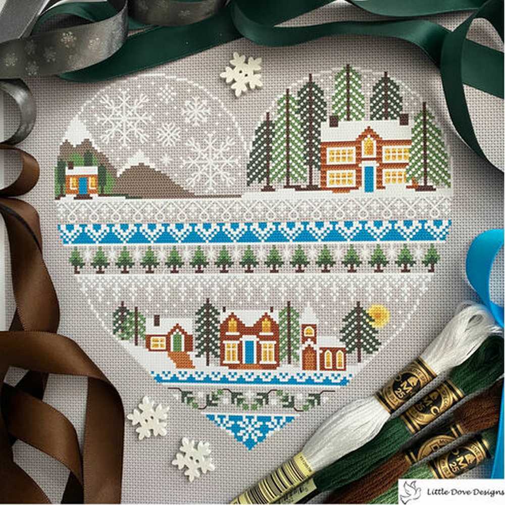 Little Dove Designs Cross Stitch Kit - Heart of Winter