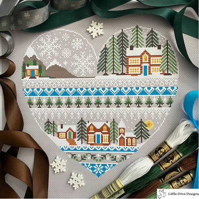 Little Dove Designs Cross Stitch Kit - Heart of Winter