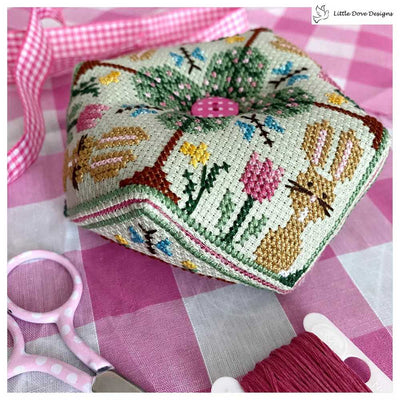 Little Dove Designs Cross Stitch Biscornu Kit - Spring Bunny