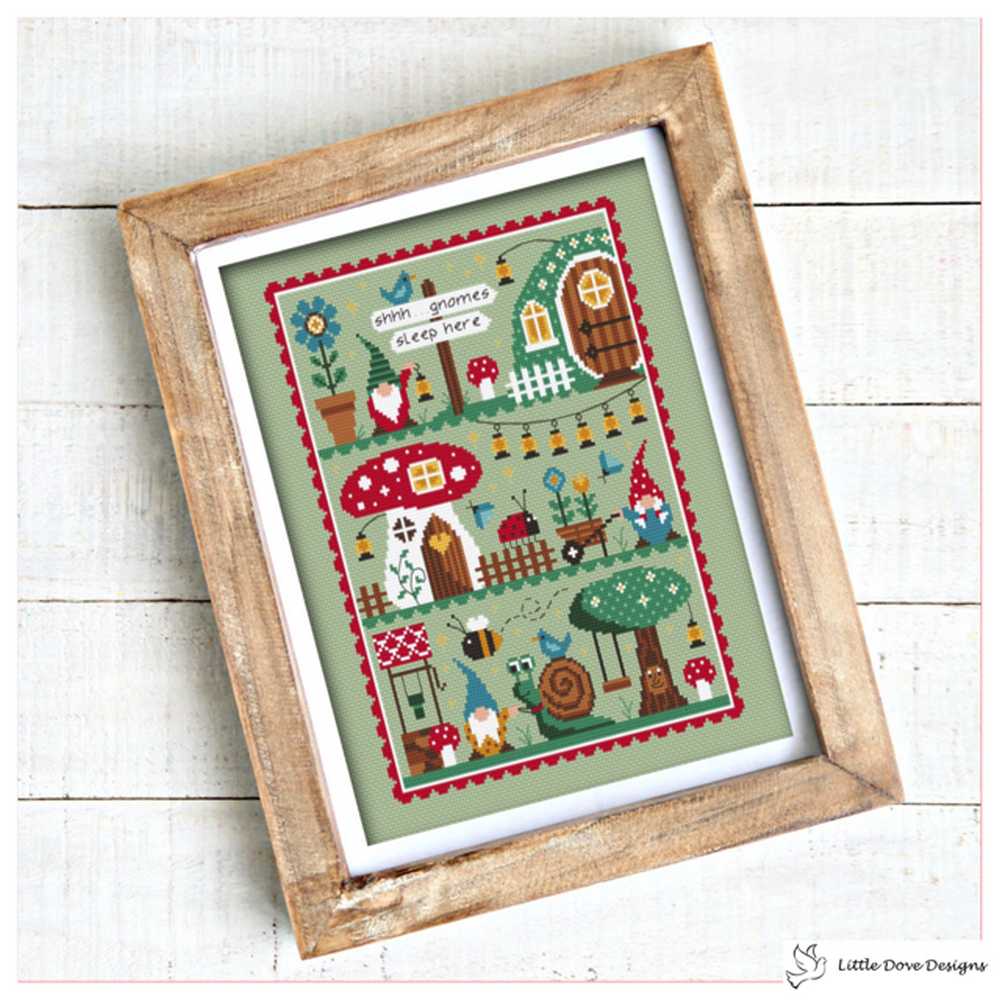 Little Dove Designs Cross Stitch Kit - Gnomeville